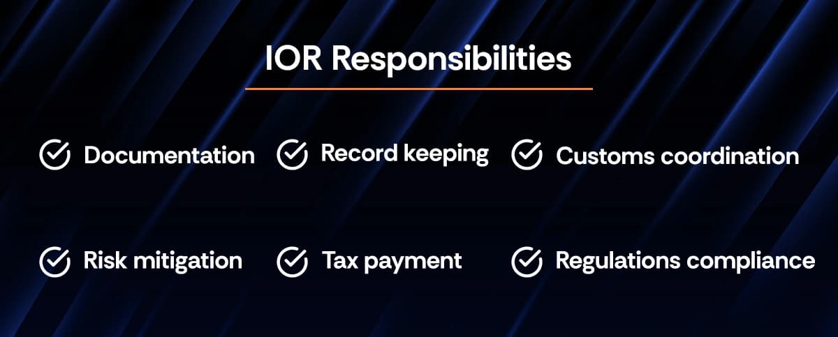 IOR Resposibilities